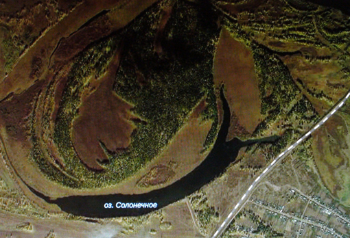 Озеро Солонецкое (Солонечное) на спутниковом снимке
